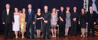 Nereu e Vaine Grazziotin, Janete Busato e Osmar Busatto,  Vera e Roque Scheibe, Ruth e Jose Fontoura, Miriam e Paulo Magro , Maria Claudia e Domingos Justen.  Foto: Daltro Mattos)