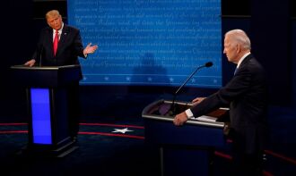 Biden e Trump disputam a preferência dos americanos (Foto: Morry Gash/Poll via Reuters)