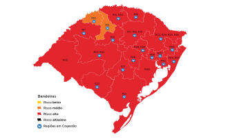 Apenas  Ijuí e Santa Rosa ficaram na bandeira laranja (Imagem: Divulgação)