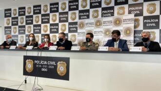 Em entrevista coletiva foi destacado que prisões foram resultado de operação integrada entre as forças de segurança do Estado (Foto: Carlos Vogt/Polícia Civil)