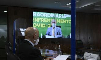 O ministro fez o anúncio durante audiência pública da Comissão Temporária da Covid-19 (Foto: Roque de Sá/Agência Senado)