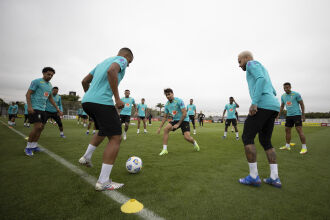 Treinamento da Seleção na terça-feira (Foto - Lucas Figueiredo/CBF)