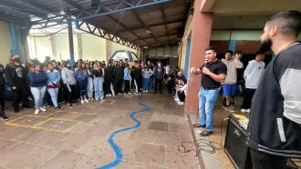 Escola Protásio Alves recebeu atividades do projeto Sine na Escola na última segunda-feira. (Foto: Divulgação)