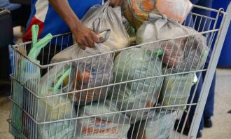 No Brasil são distribuídas 12 bilhões de sacolas plásticas por ano. Cada brasileiro consome cerca de 800 sacolas plásticas ao ano (Foto Divulgação/Agência Brasil)