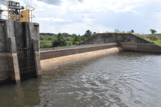 Em janeiro de 2022, Barragem da Fazenda da Brigada estava 1,30 m abaixo do nível máximo. (Foto: Luciano Breitkreitz/Arquivo)