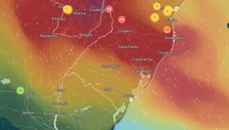 Insalubre: na quinta-feira Passo Fundo estava na faixa de 153 US AQI -- Reprodução – IQAir