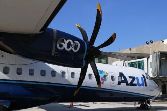 ATR-72: turboélice da Azul iniciou os voos para Floripa - Foto – Luís Neves/Divulgação-Azul