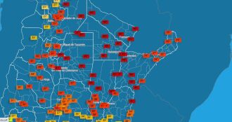 Onda de calor: temperaturas de 44ºC no norte da Argentina - Reprodução -Servicio Meteorológico Nacional