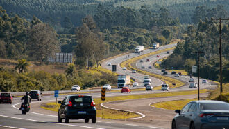 Trecho duplicado da BR-386. Concessionária duplicará 165 quilômetros entre Carazinho e Lajeado - Foto divulgação/ CCR ViaSul/ Fabiano Panizzi