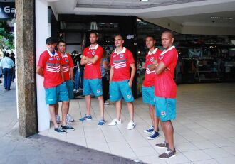 Jogadores, após o almoço