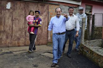 secretário de Obras, João Bordin, que acompanhou o prefeito na visita