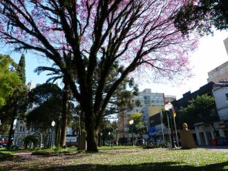 Praças cheias e temperatura máxima de 29ºC no domingo (24). O colorido da primavera antecipada, inacreditávelmebte, será interrompido por geada na quarta-feira (27).