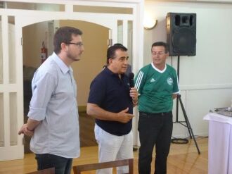 Diretoria do clube em lançamento da Revista oficial do Alviverde