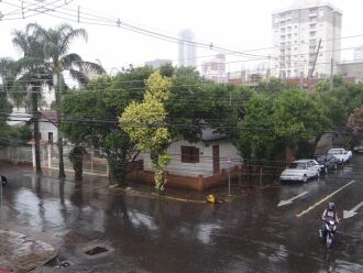 Chuva iniciou no começo da tarde de ontem