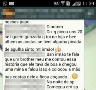 Mensagens foram transmitidas via WhatsApp