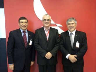 Reitor da UPF e  presidente da Acisa convidaram o vice-presidente Comercial e Marketing da Avianca, Tarcísio Gargioni, para visitar Passo Fundo