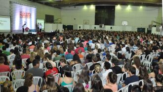 Animação no primeiro dia de aula