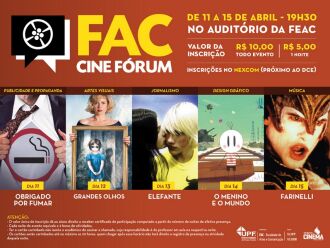 Cinco produções audiovisuais integram a programação Crédito: 