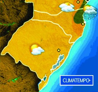 Quinta-feira é sem nuvens no Rio Grande do Sul - Foto: Arte/Climatempo