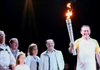 Governador José Ivo Sartori acompanhou a chegada da tocha olímpica a Erechim,