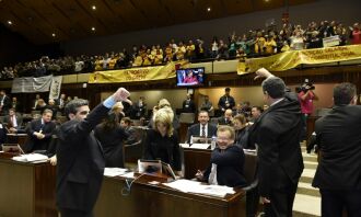 Galerias lotadas na sessão plenária desta terça-feira