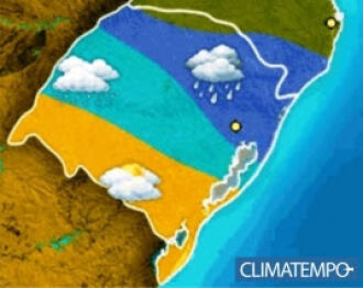 O acumulado de chuva entre esta terça e sábado (3) pode chegar a 100 milímetros entre as Planícies e a Depressão Central Crédito: 