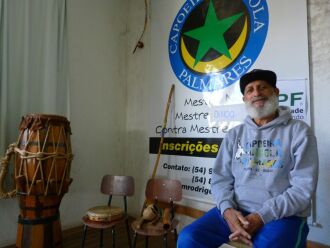 Mestre há 52 anos, Mestre Nô veio à Passo Fundo ministrar atividades no Encontro