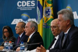 Presidente Michel Temer durante reunião do Conselho de Desenvolvimento Econômico Social