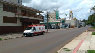 A ambulância estragou na Avenida Brasil, no bairro Boqueirão