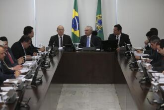 O presidente Michel Temer coordena reunião do Núcleo de Infraestrutura,no Palácio do Planalto. Um dos objetivos do encontro é discutir a retomada de grandes obras do Programa de Aceleração do Crescimento