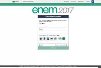 Página do Participante para fazer inscrição no Enem 2017, até dia 19 de maio