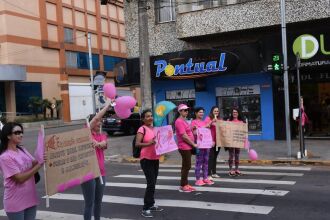 Atividade de conscientização em pleno centro da cidade