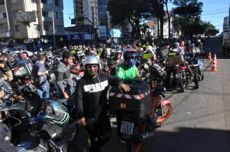 Motoboys bloquearam o cruzamentos das avenidas Brasil e Sete de Setembro