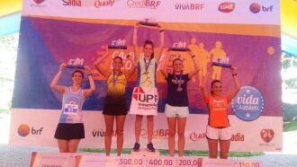 Atleta da UPF subiu no lugar mais alto do pódio