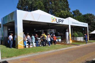 Estande da UPF está montado próximo ao Pavilhão da Agricultura Familiar