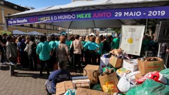 Campanha do Agasalho teve postos de coleta no Dia do Desafio