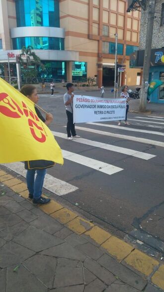 Pedágio aconteceu sábado, na avenida Brasil