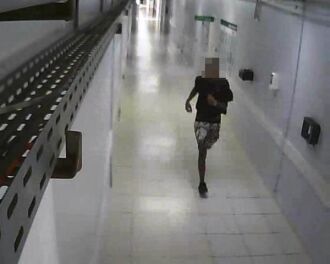 Autor foi flagrado pelas câmeras do hospital