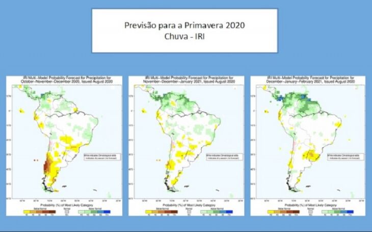 Modelo disponibilizado pelo International Research Institute for Climate Prediction (IRI) indica início do período de La Niña (Foto: - IRI)