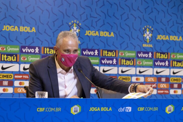 Tite: lista apresentada na sede da CBF  - Foto: Lucas Figueiredo/CBF