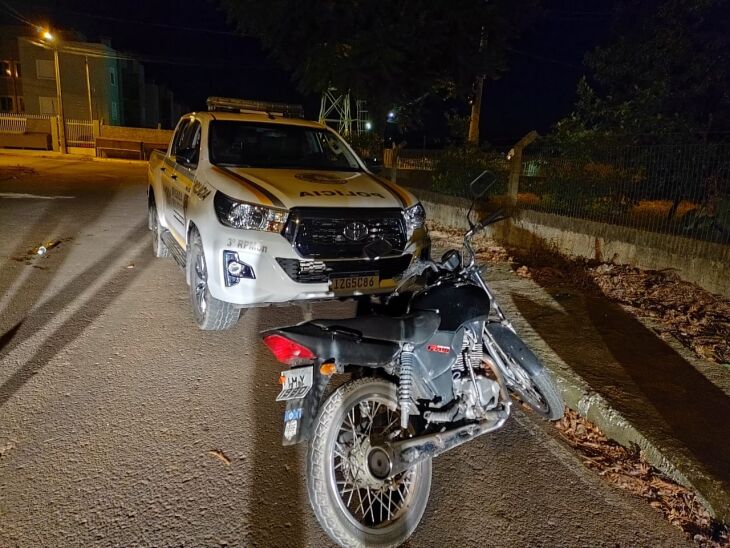 Motocicleta foi recolhida(Foto: Divulgação/Brigda Militar)