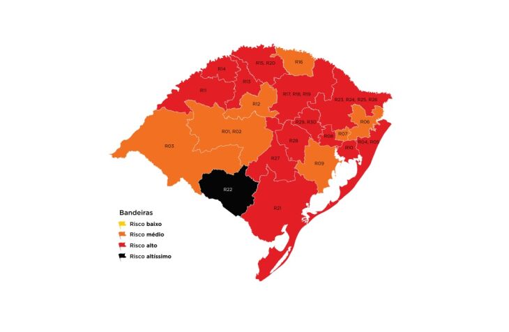 O estado voltou a ter bandeira preta após duas semanas (Imagem: Divulgação)