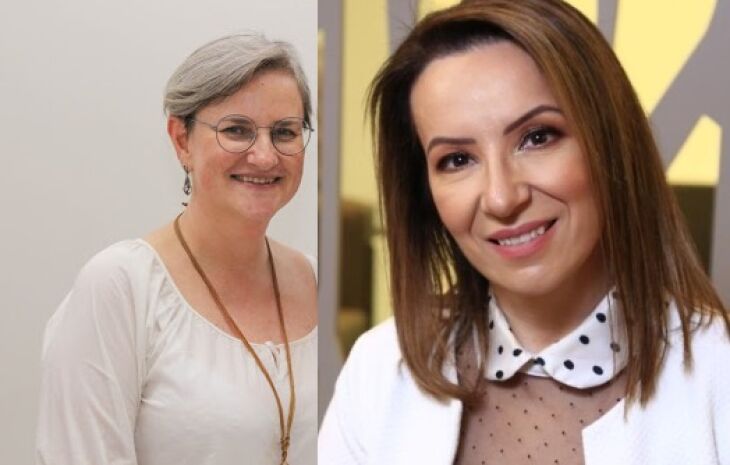 Carla Gonçalves (à esquerda) e Cristine Pilati