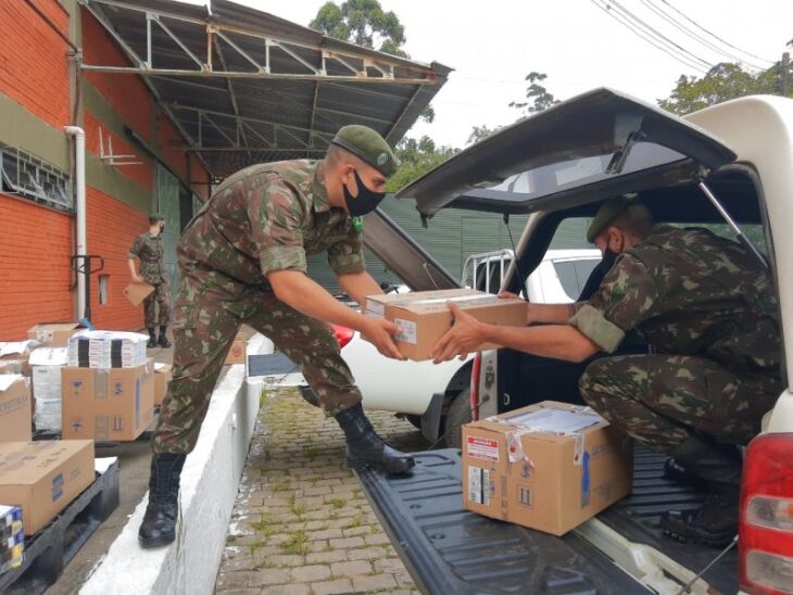 Militares entregarão medicamentos para 70 hospitais de 58 municípios gaúchos (Foto: Divulgação Exército Brasileiro)