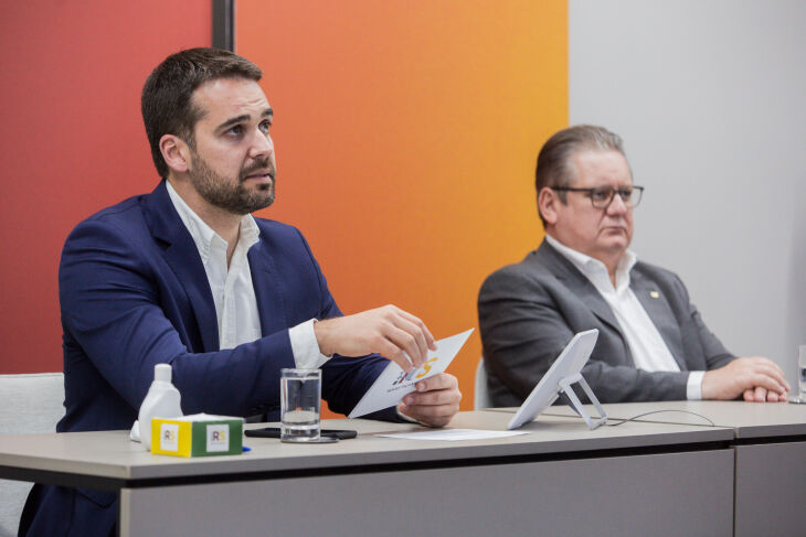 O governador Eduardo Leite e vice Ranolfo Vieira Júnior realizaram os anúncios em live (Fotos: Felipe Dalla Valle/ Palácio Piratini)