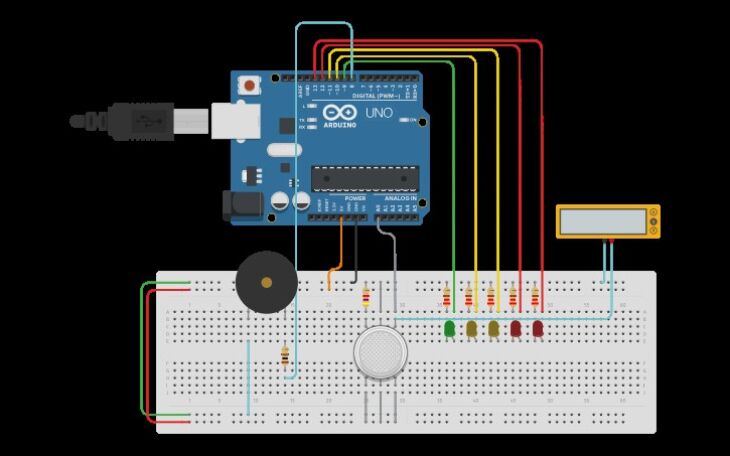 Circuito simples que pode ser feito no simulador utilizado na etapa (Foto: Reprodução)