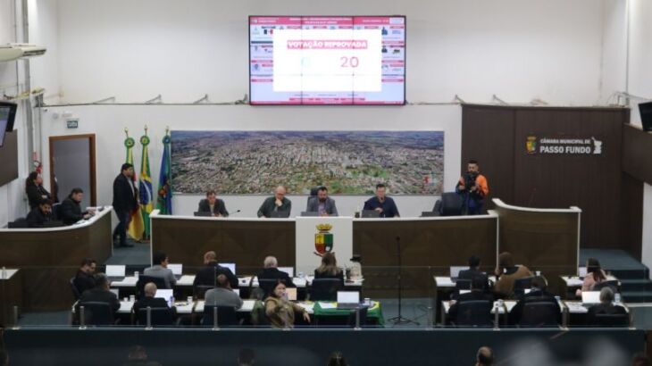 Projeto de Resolução foi aprovado durante sessão plenária na segunda-feira (18). (Foto: Comunicação/Câmara de Vereadores de Passo Fundo)