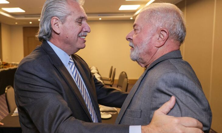 Alberto Fernandez recebe Lula - Foto-Esteban Collazo – Presidência Argentina