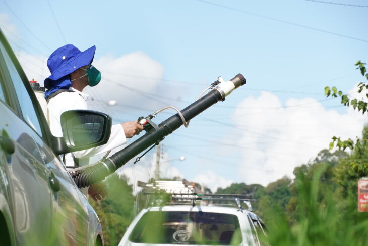 Pulverização é realizada periodicamente neste período 