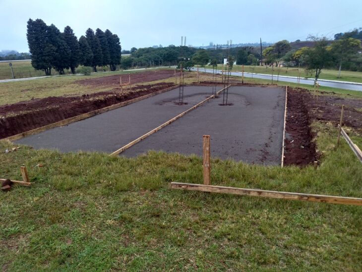 Espaço em fase final de obras para receber o avião -- Foto – Divulgação-Aeroclube Carazinho